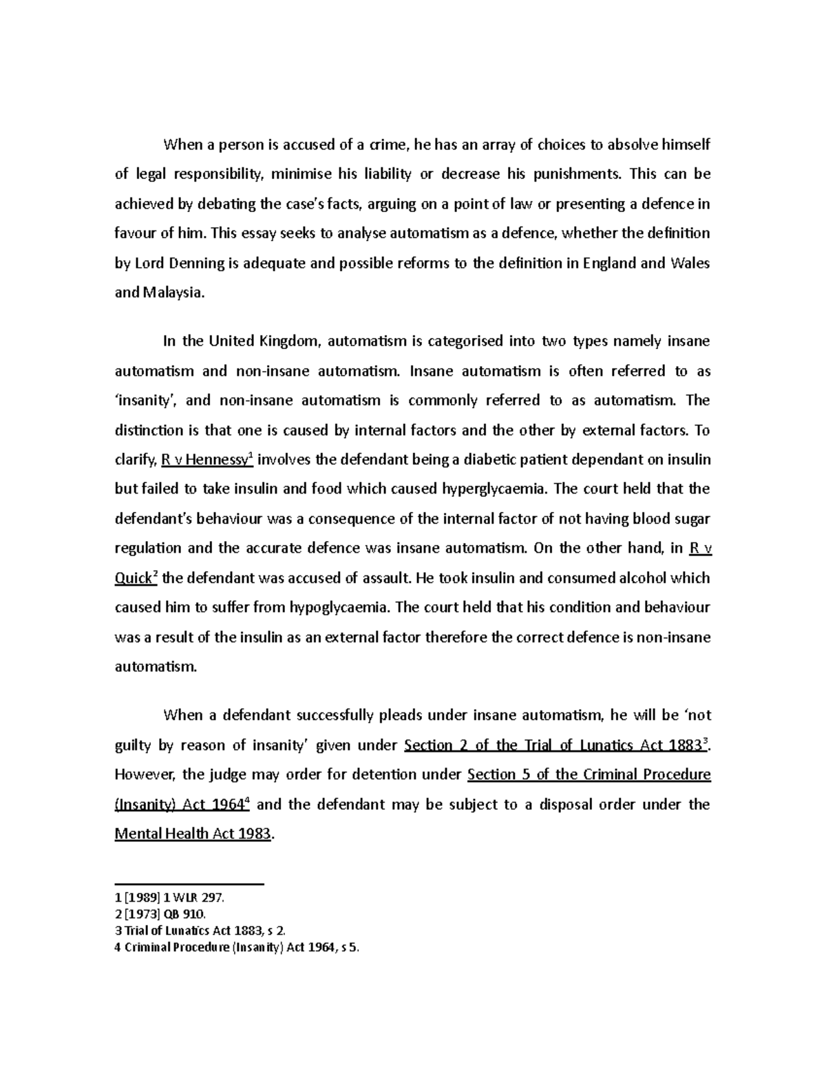Criminal Law Assignment question and answer - When a person is accused ...