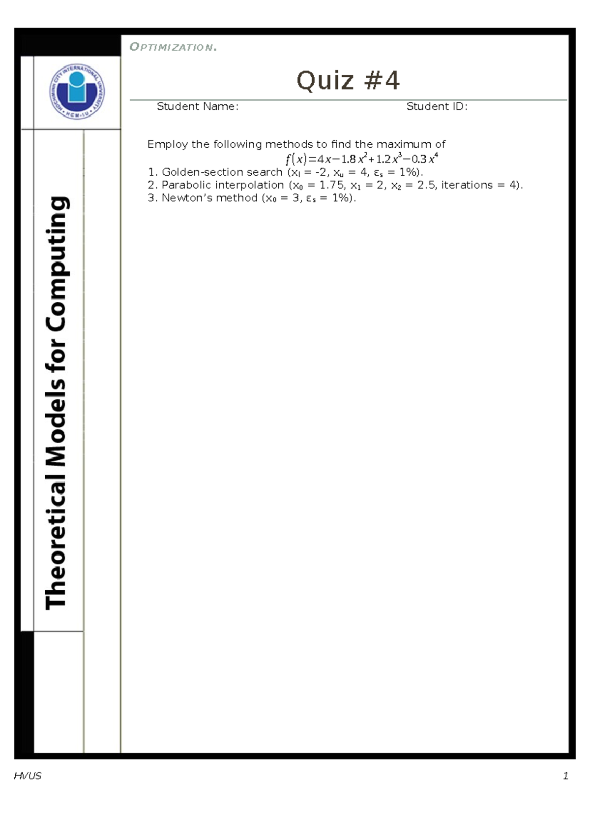US TMC Quiz #4 - TMC Quiz #4 - Theoretical Model In Computing ...