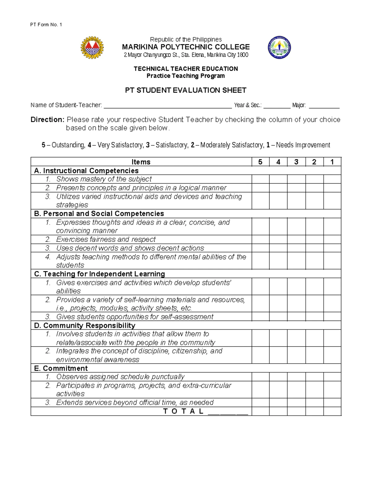 Template Clearance-FORM - Republic of the Philippines MARIKINA ...