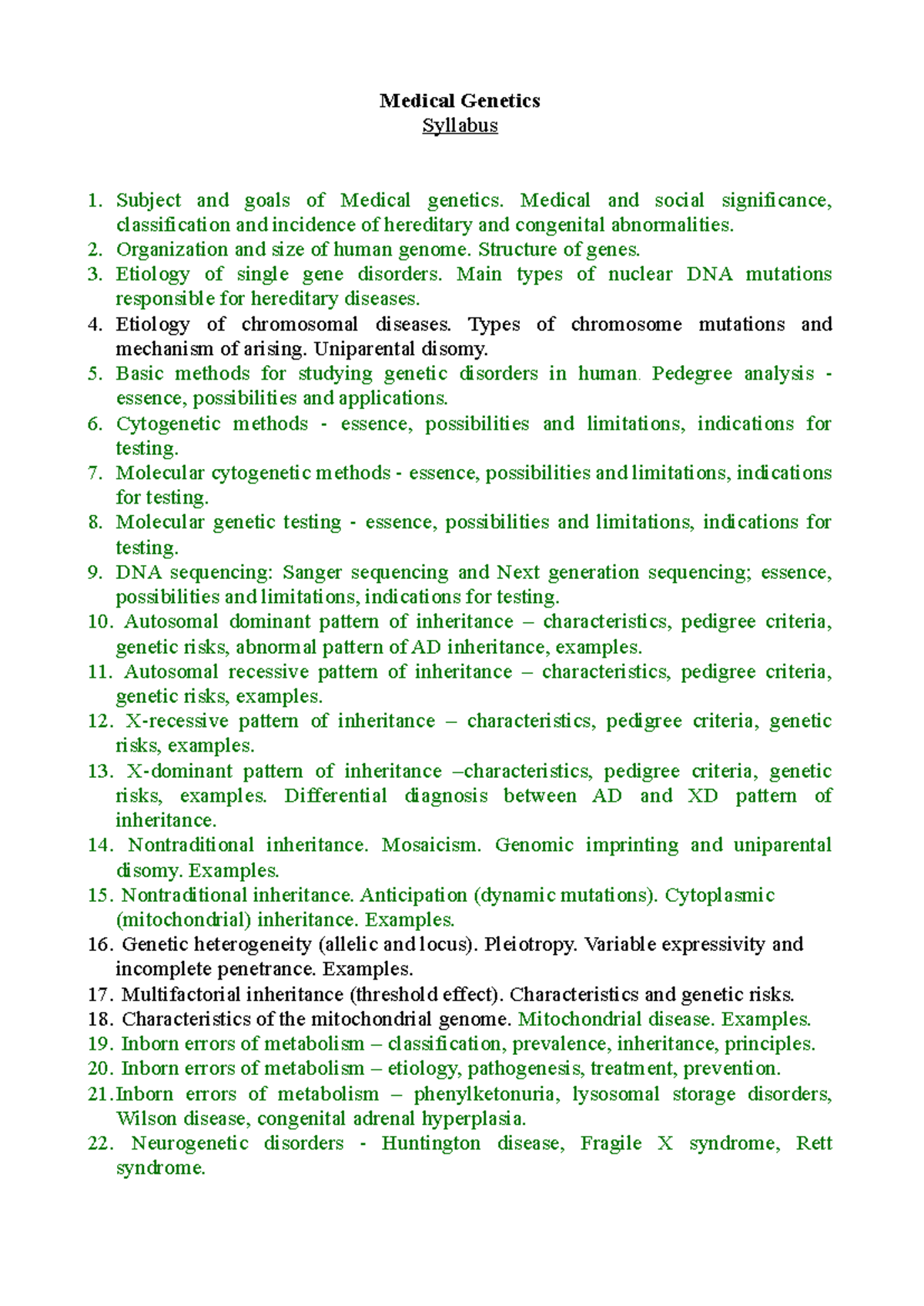 Medical Genetics Summary (Medical Genetics) - Studocu