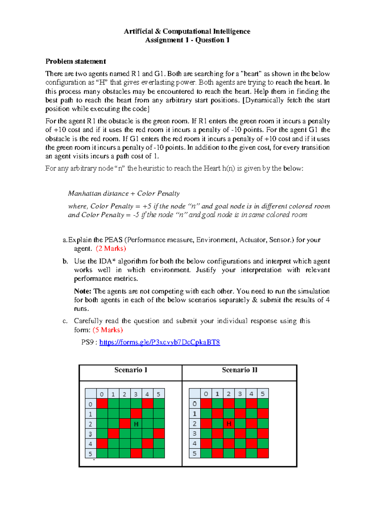 Artificial Computational Intelligence Assignment PS9: Agent Pathfinding ...