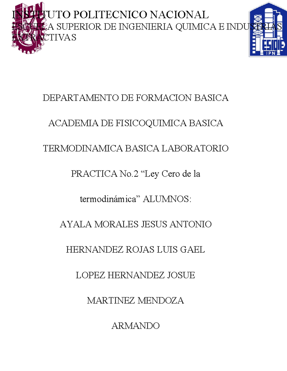 Reporte Práctica 4: Ley de Boyle en Termodinámica - Studocu