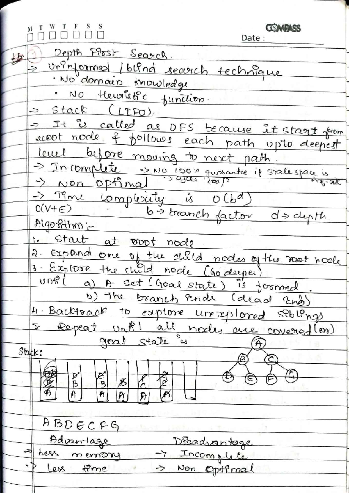 COMPASS Course Notes: Depth First Search & Breadth First Search ...
