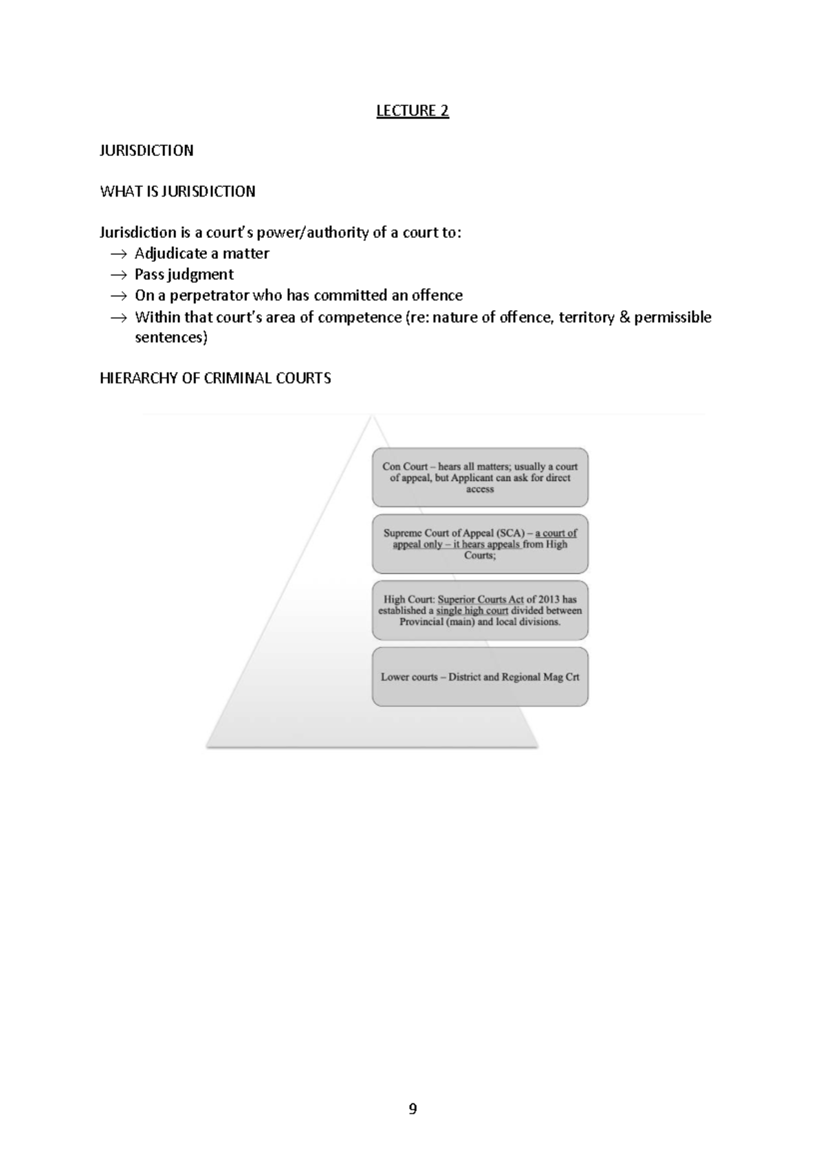 Lecture 2 Jurisdiction In Criminal Procedure Crim 101 Studocu