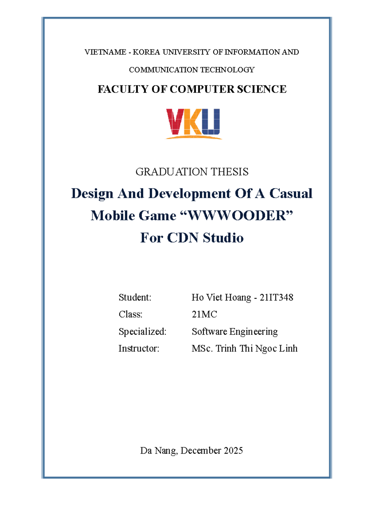 21MC-21IT348 Graduation Thesis: Casual Mobile Game Design & Development ...