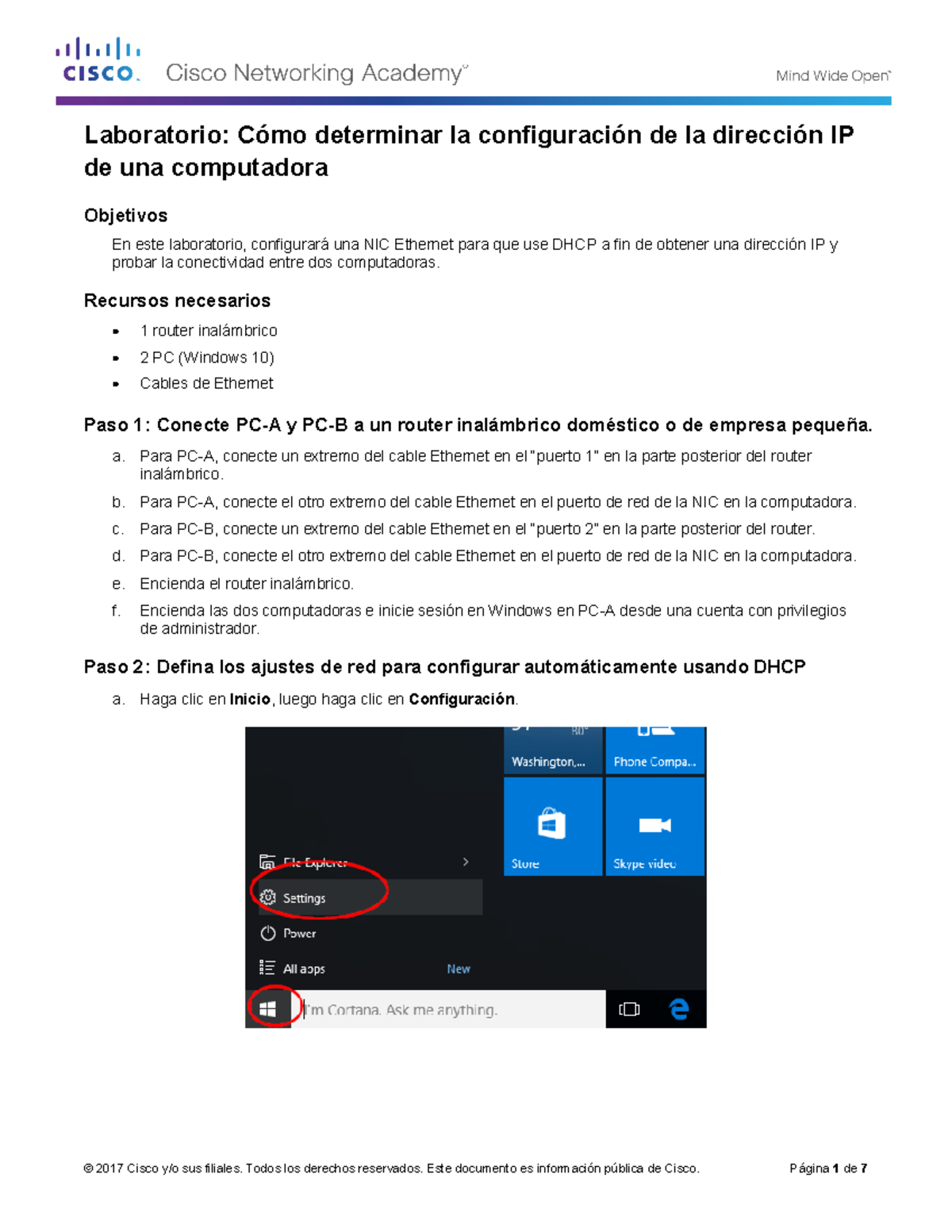2.1.2.5 Lab - Determining the IP Address Configuration of a Computer ...
