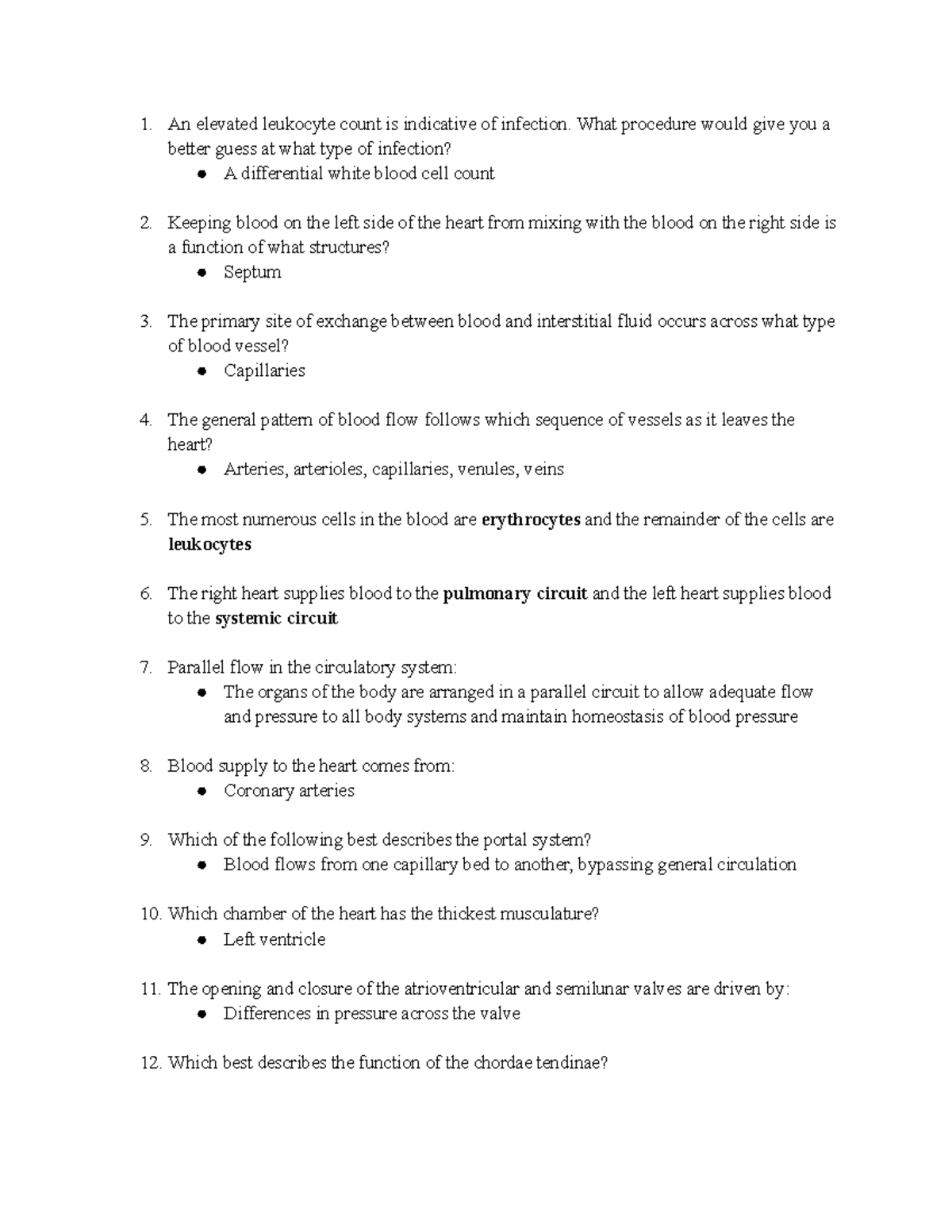 Physiology Exam 3 Study Guide: Key Concepts and Questions - Studocu