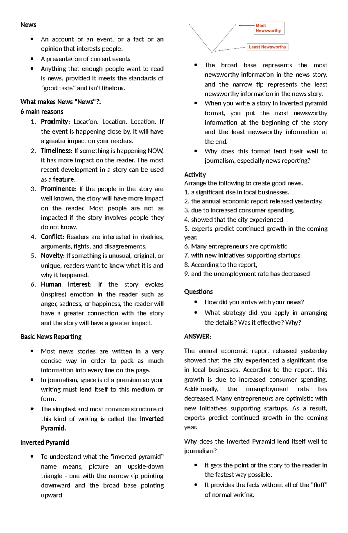 Journalism 101: Understanding News Reporting and the Inverted Pyramid ...