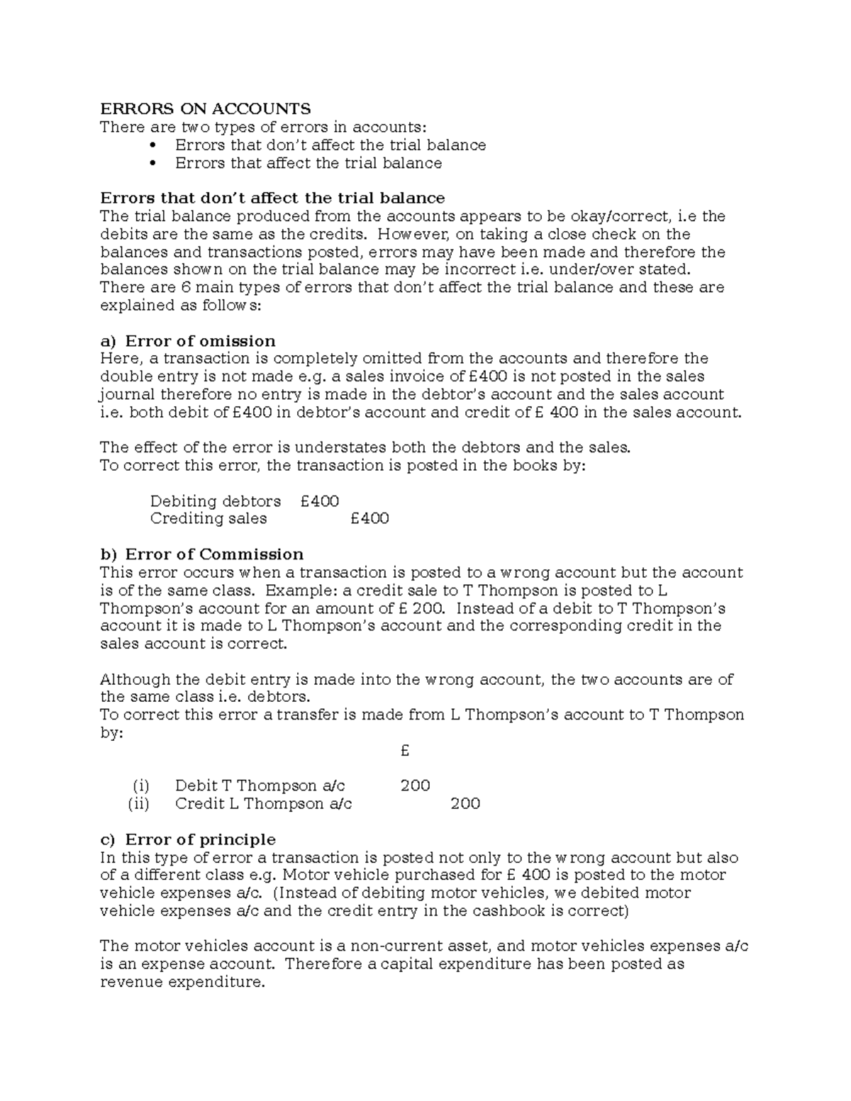 Errors ON Accounts - Computerrized accounting notes for Bsc ...