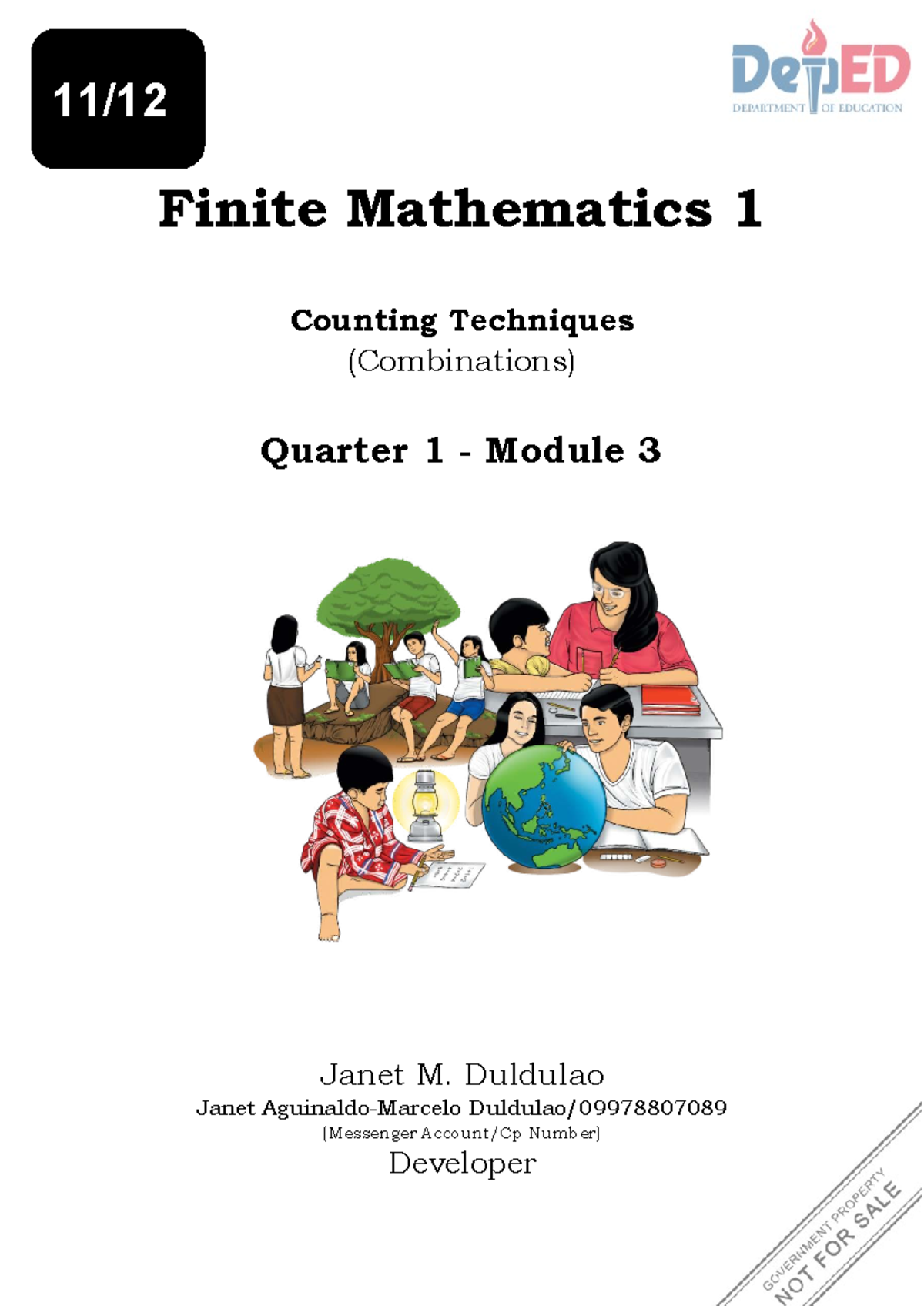 SLM Finite Mathematics 1: Counting Techniques & Combinations Q1 Module ...