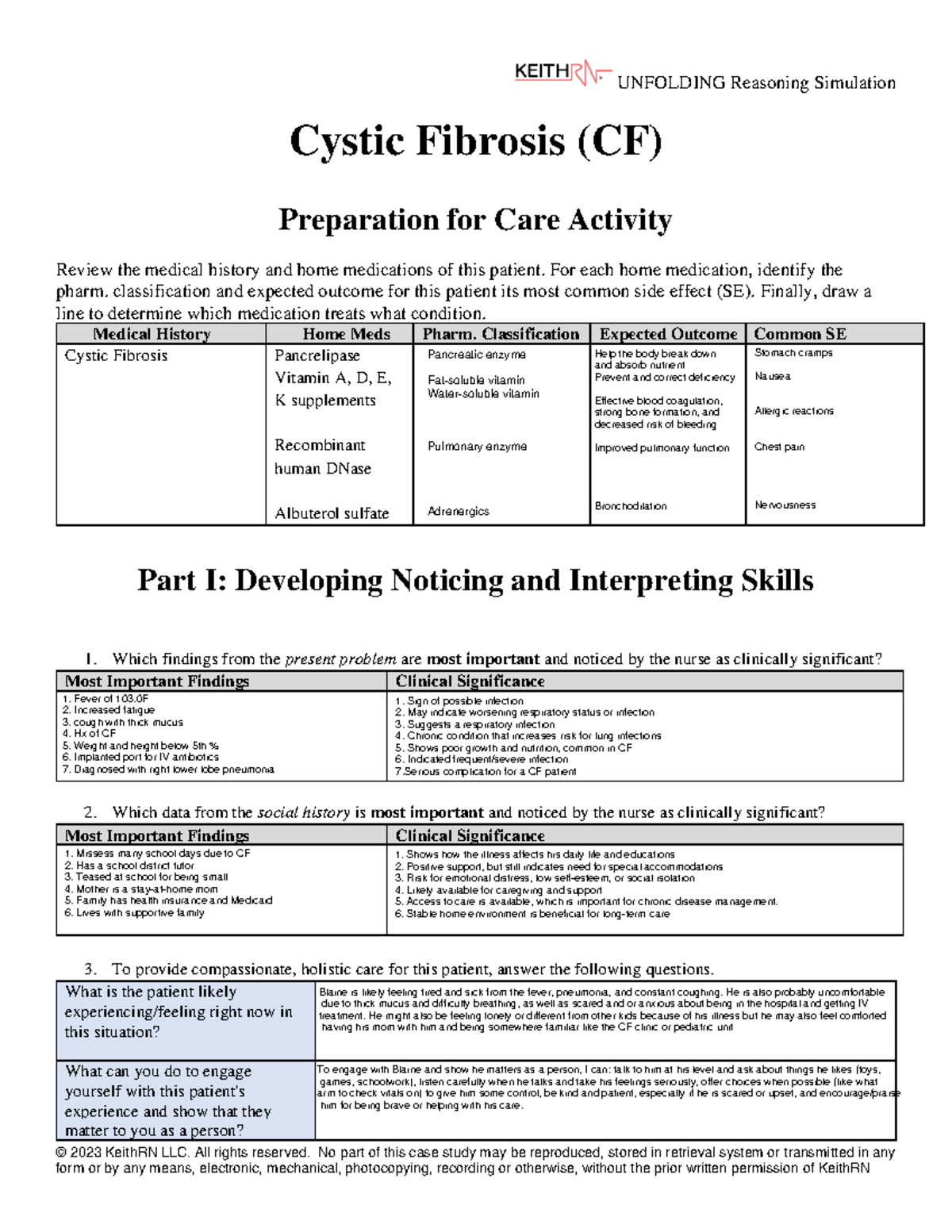 CF Case Study: Unfolding Reasoning Simulation for Cystic Fibrosis Care ...