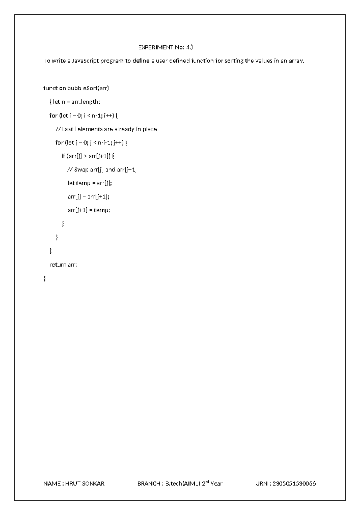 EX - ,,... - diseño interiores - EXPERIMENT No: 4.) To write a ...