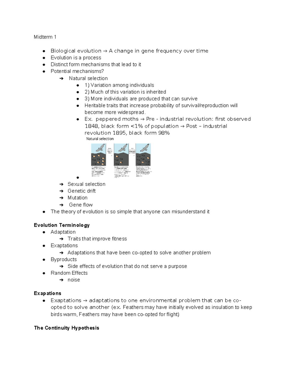 BIOL 101 - Week 1 Lecture Notes on Evolution & Animal Behavior - Studocu