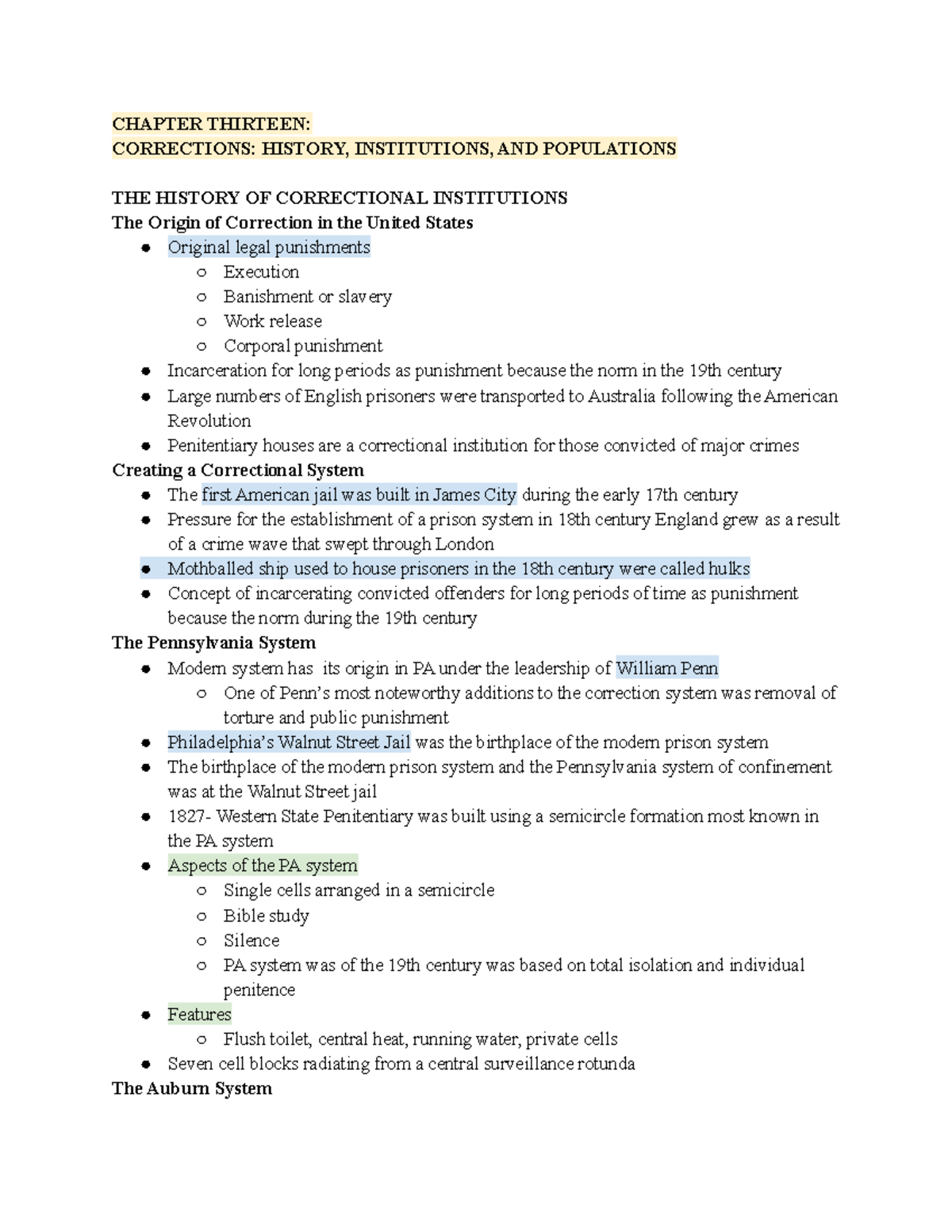 Criminal Justice CH 13: History and Evolution of Correctional Systems ...
