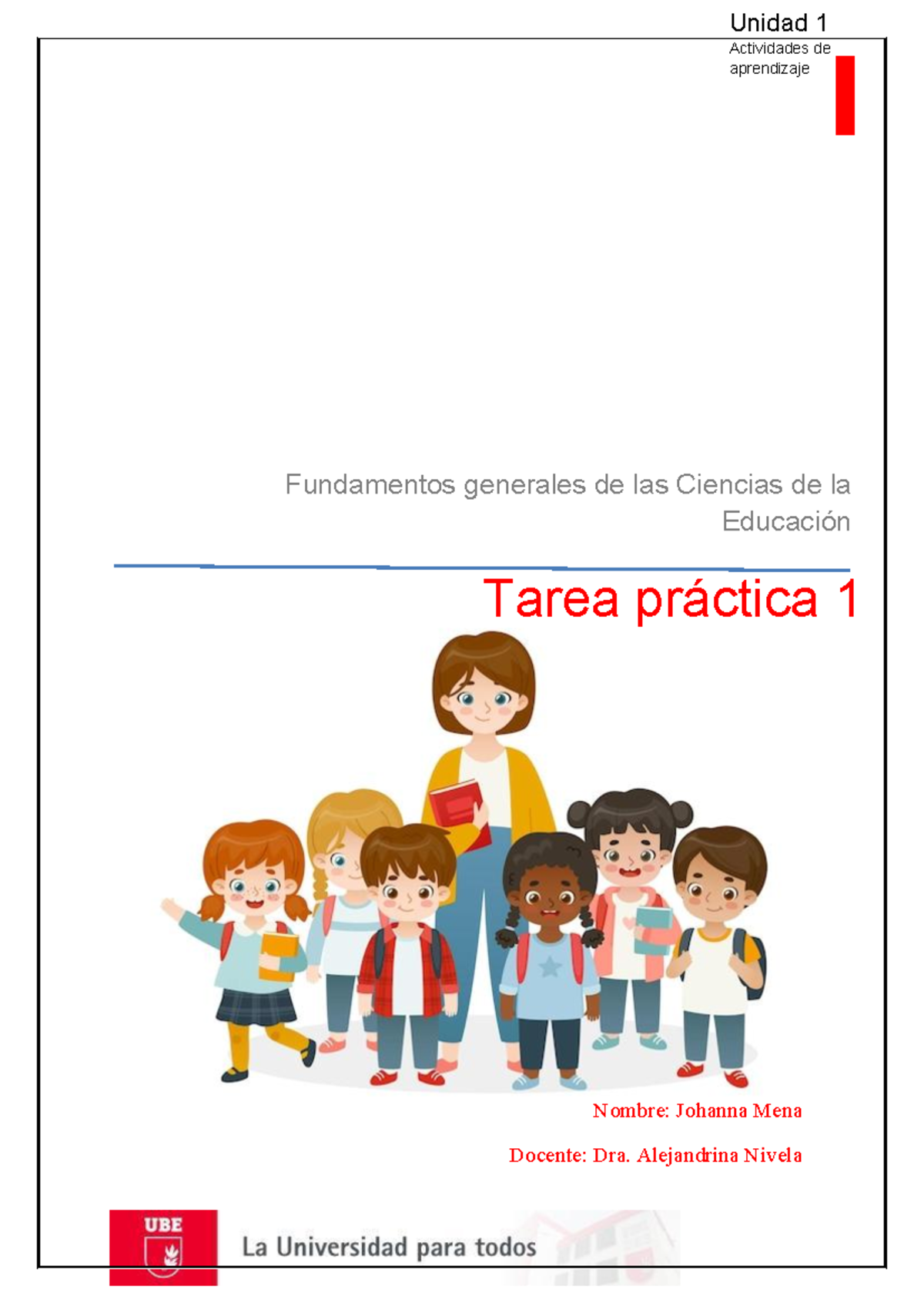 Unidad 1: Tarea Práctica 1 - Fundamentos de las Ciencias de la ...