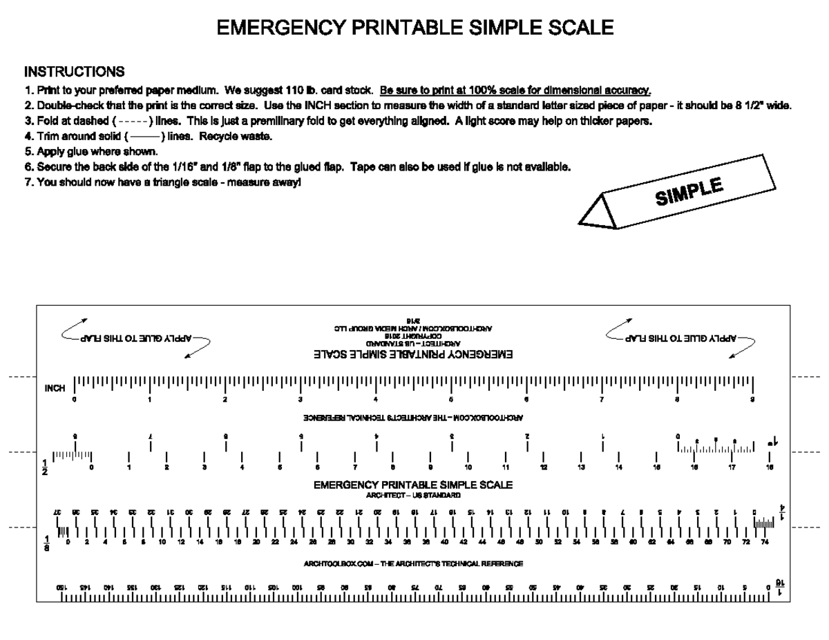 ARCH 101: Emergency Printable Simple Scale Instructions - Studocu
