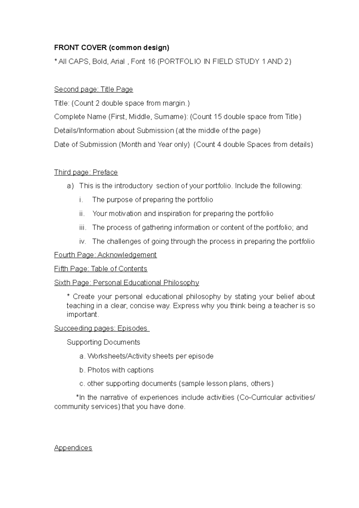 2024 FS 1 & 2 Portfolio: Comprehensive Guide and Reflection - Studocu