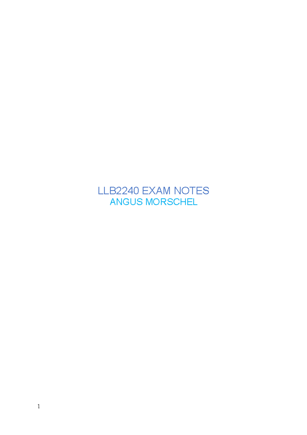 LLB2240 Final Exam Notes on Intentional Torts and Negligence - Studocu
