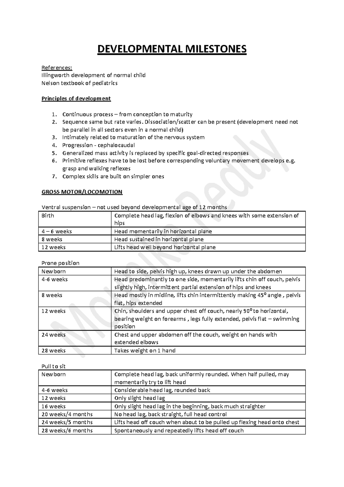 DEVELOPMENTAL MILESTONES IN PEDIATRICS: A COMPREHENSIVE GUIDE - Studocu