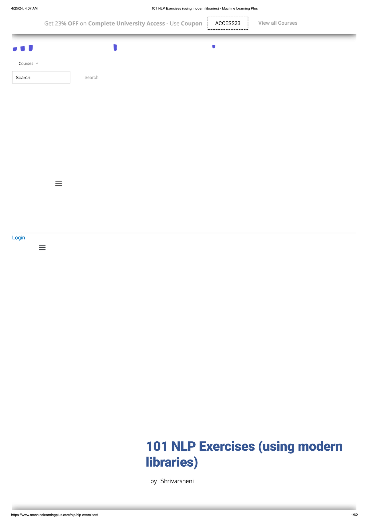101 NLP Exercises (using modern libraries) - Machine Learning Plus ...