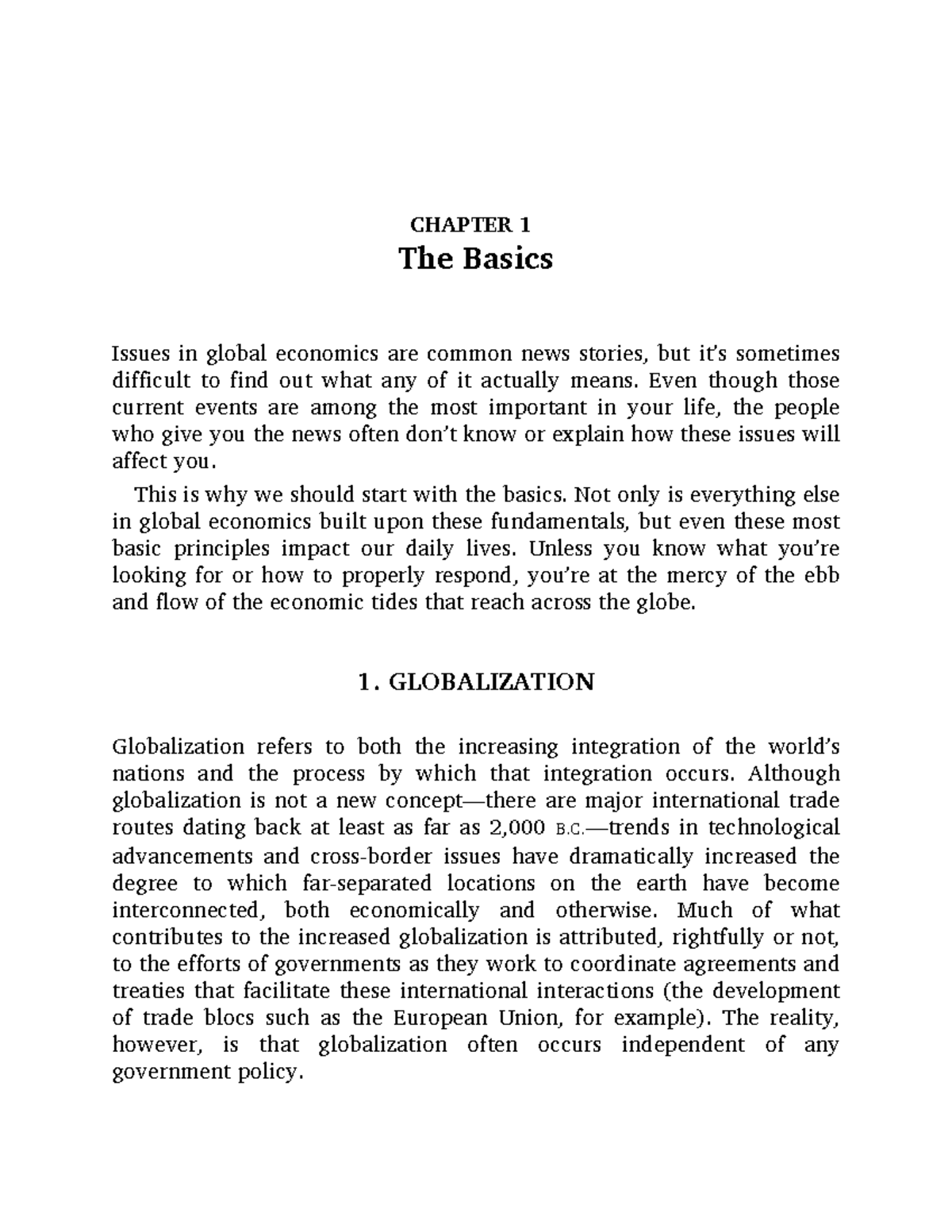 Chp1 to 2 IBT - international business trade - CHAPTER 1 The Basics ...