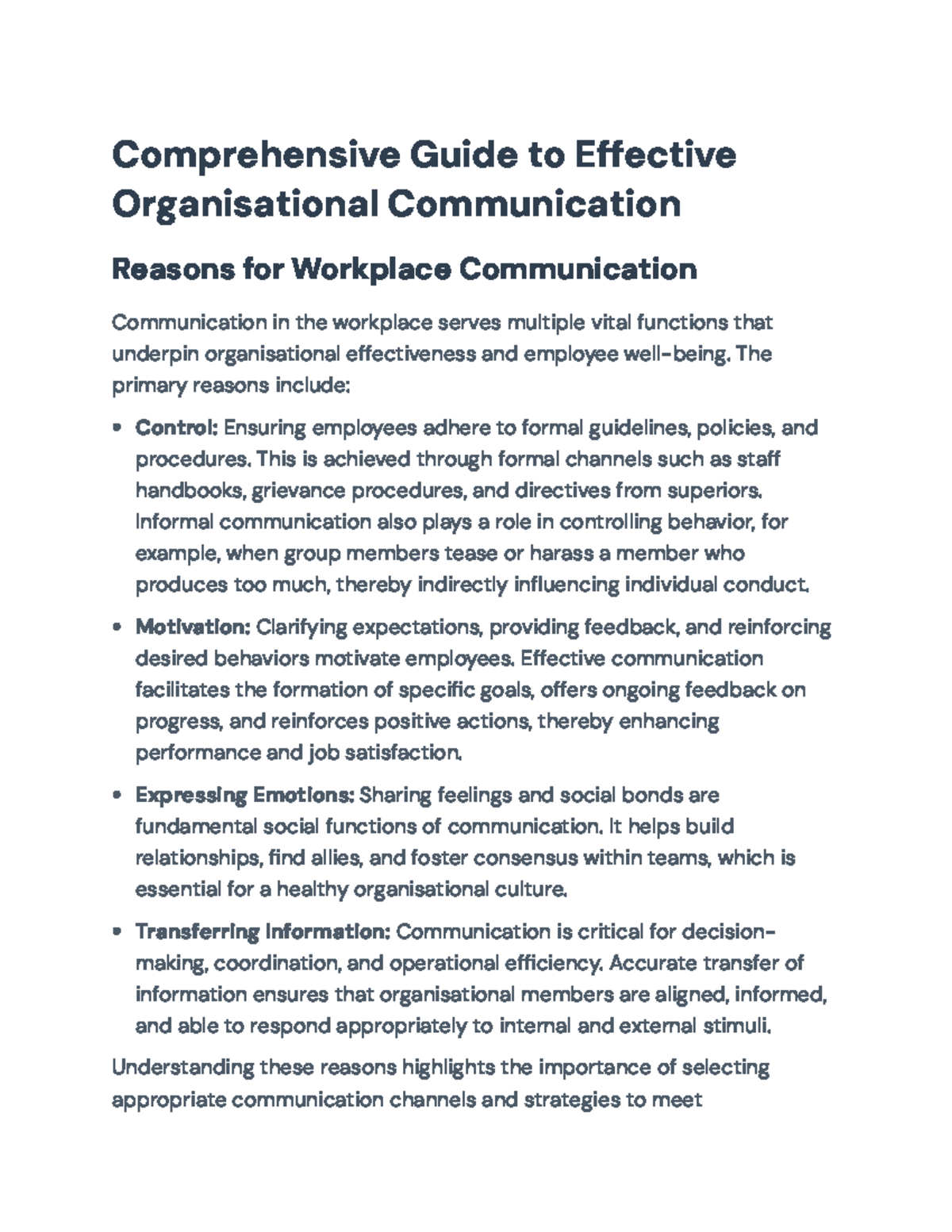 Comprehensive Guide to Org Comm Strategies: Functions & Models - Studocu