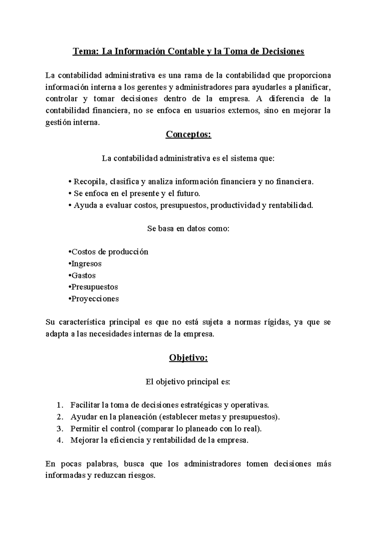 Tarea: La Información Contable y la Toma de Decisiones - Studocu