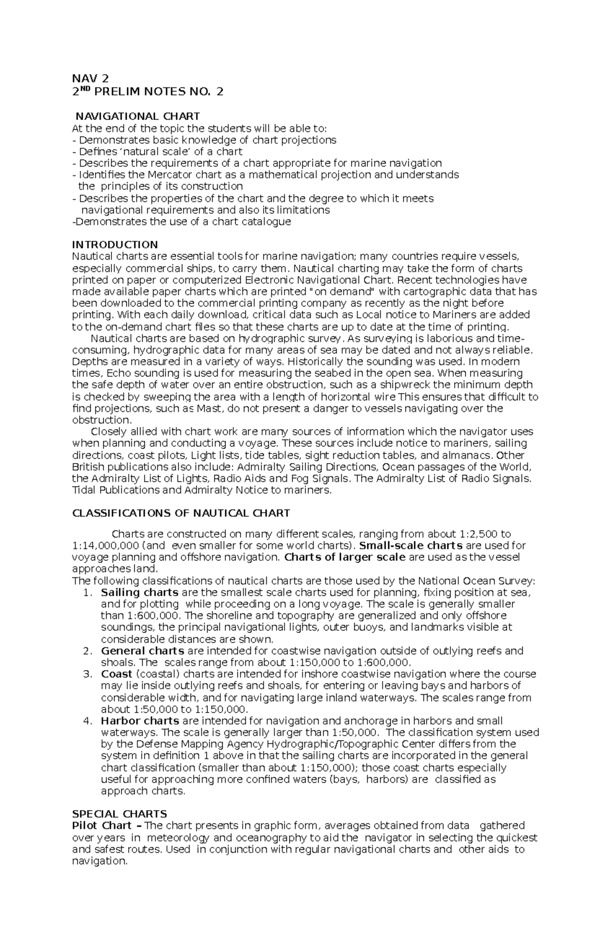 Correcting Nautical Charts: Utilizing Notices to Mariners for NAV 2 ...