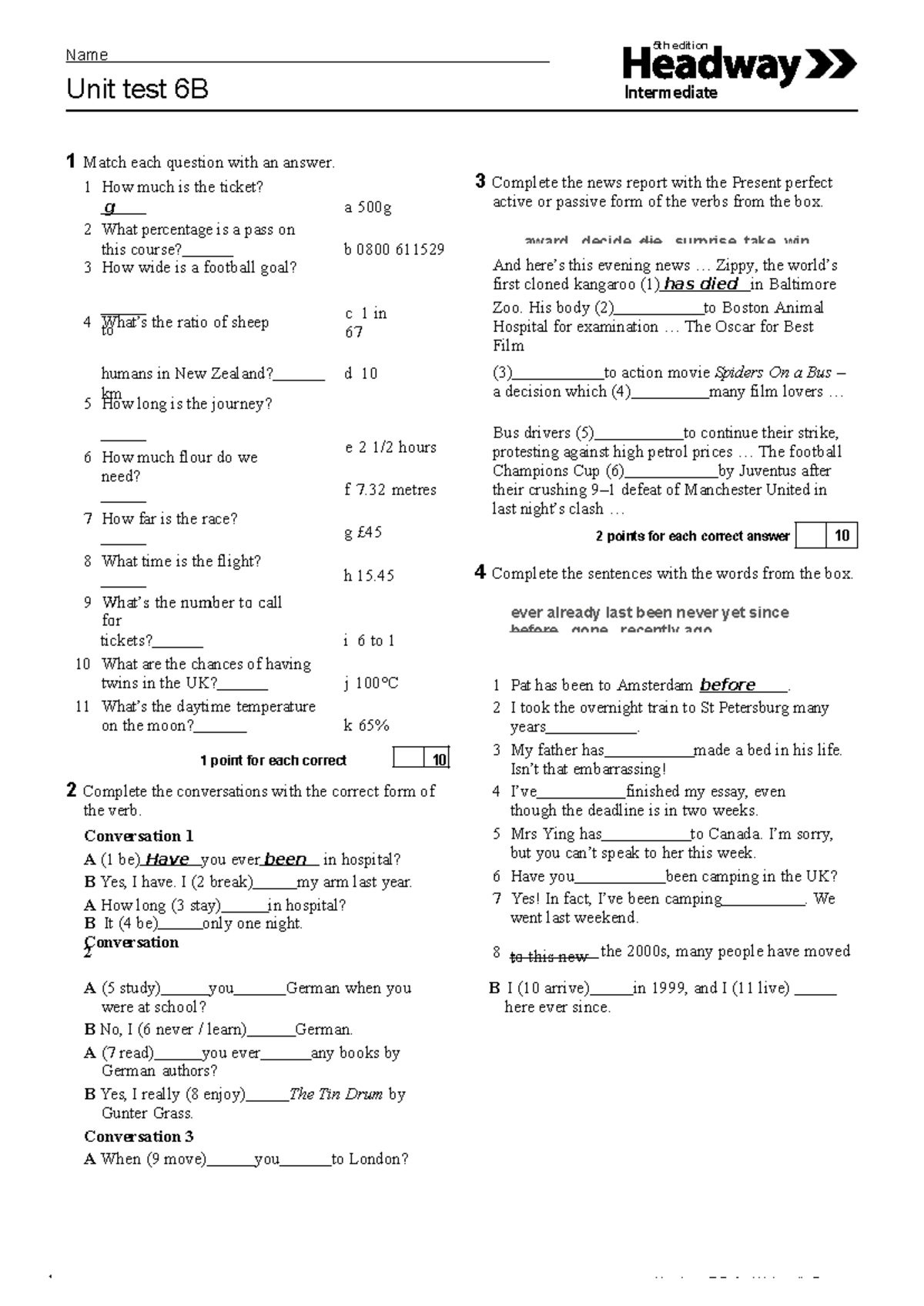 HW5e Intermediate Unit Test 6B - 5th Edition Questions & Answers - Studocu