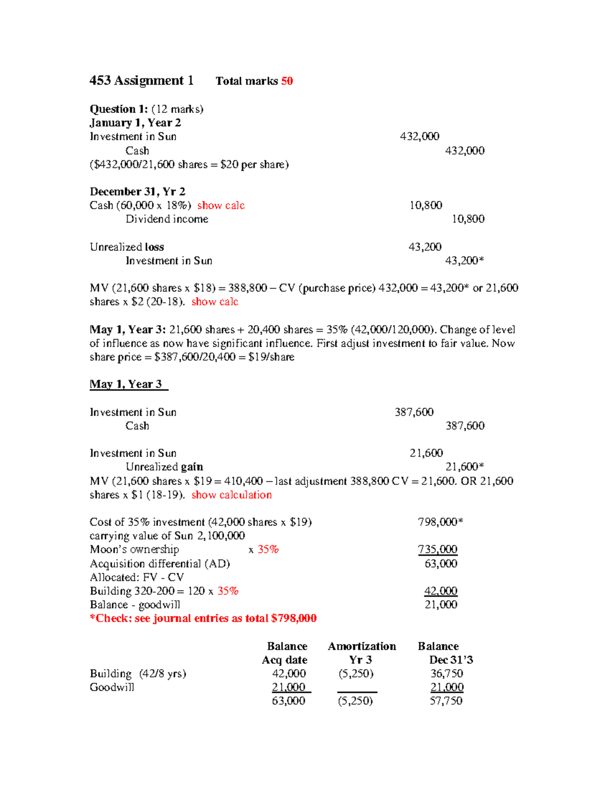 453 Assignment 1 Solutions for 2024W2: Comprehensive Analysis - Studocu