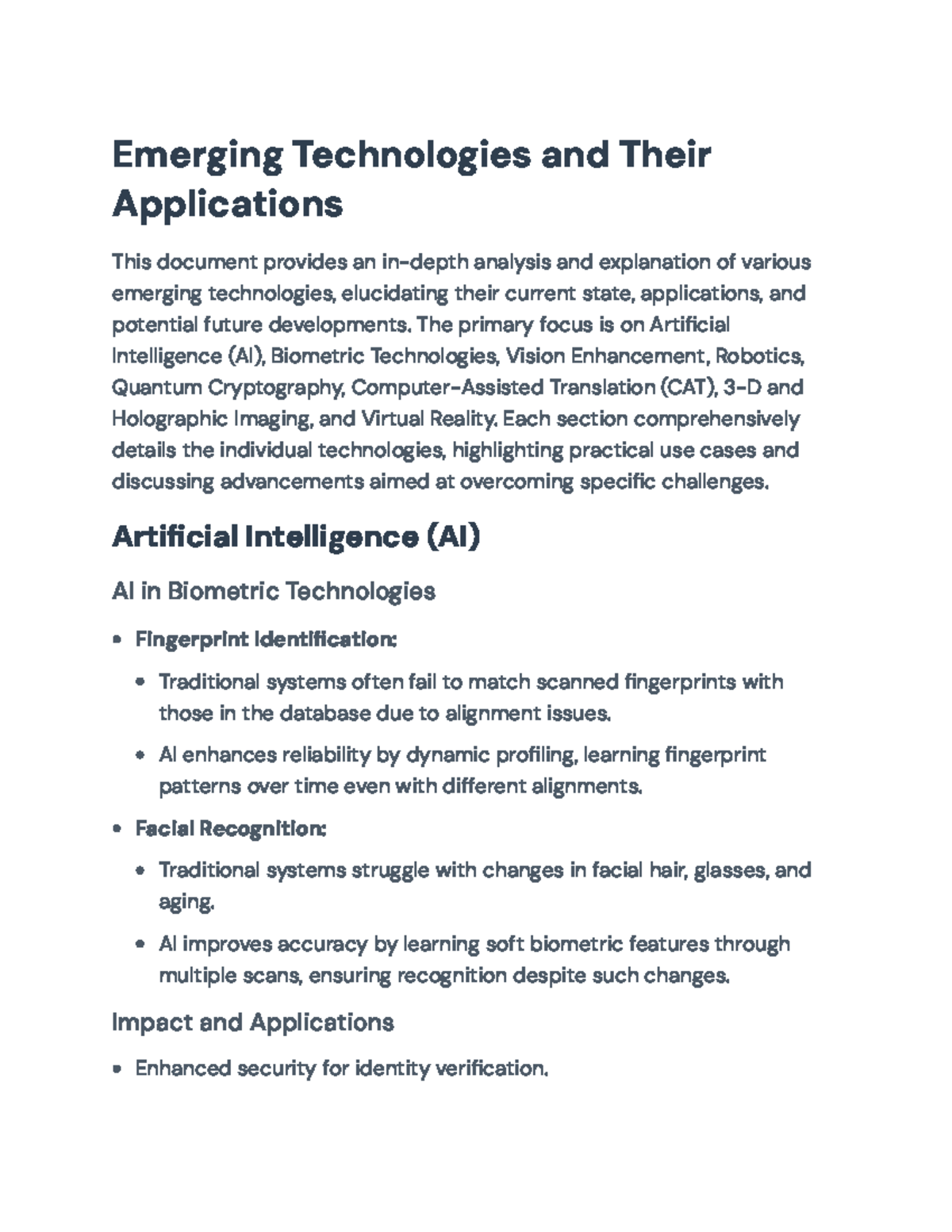 Emerging Technologies and Their Applications in Modern Society ...