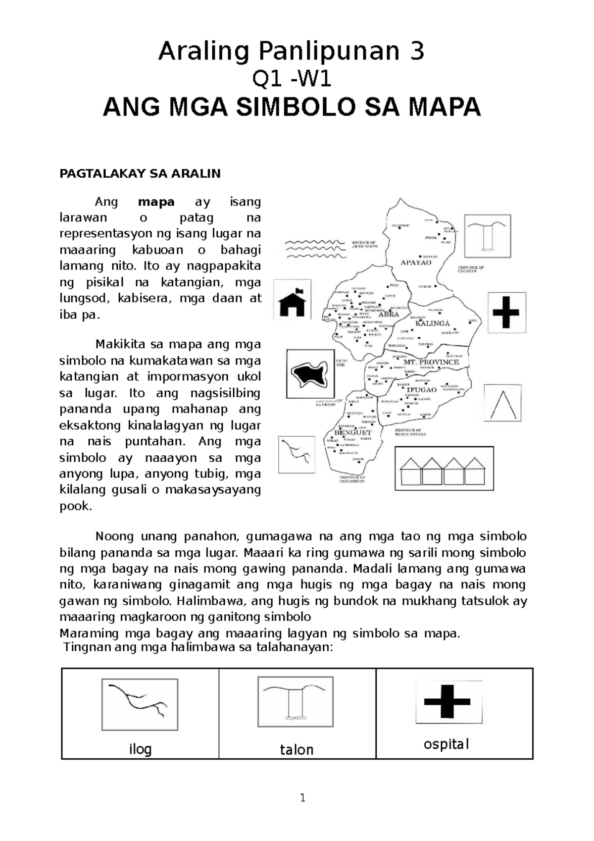 ARAL PAN module 1-2 - Araling Panlipunan 3 Q1 -W ANG MGA SIMBOLO SA ...