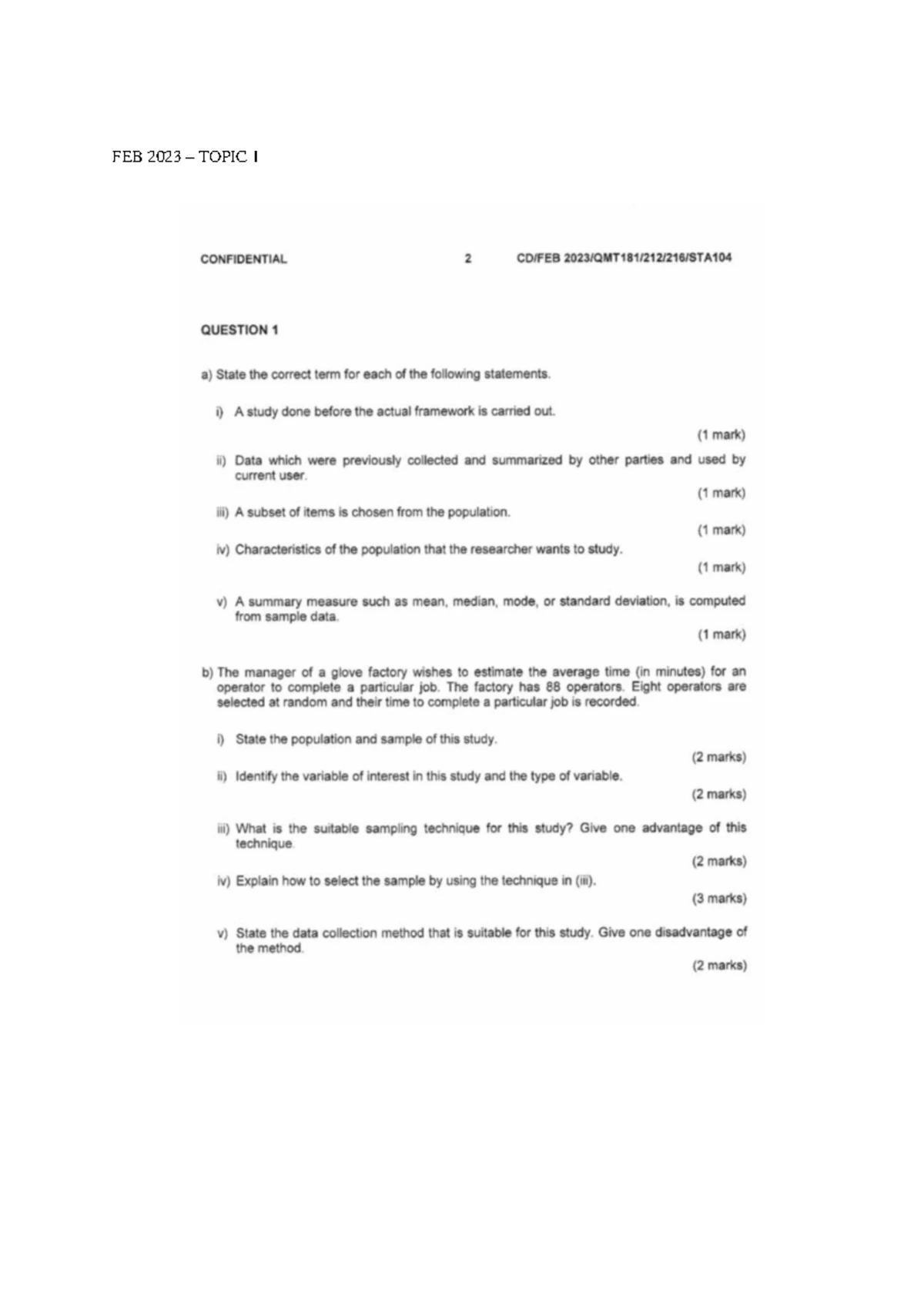 STA JAN2024 Answer Set 2 - Studocu