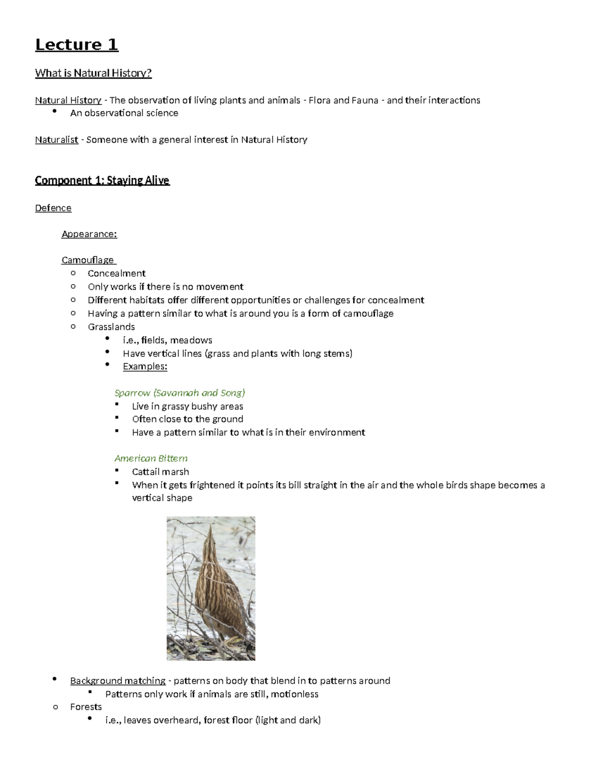 BIOL1902 Lecture Notes - Lecture 1 What is Natural History? Natural ...
