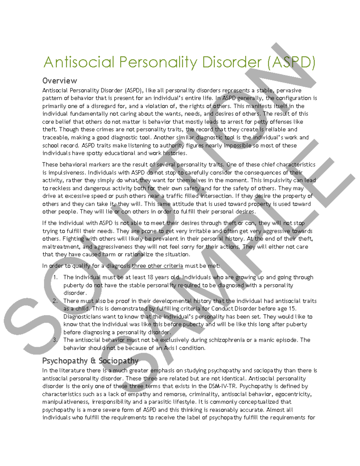 Antisocial Personality Disorder (ASPD) Overview: Key Insights and ...