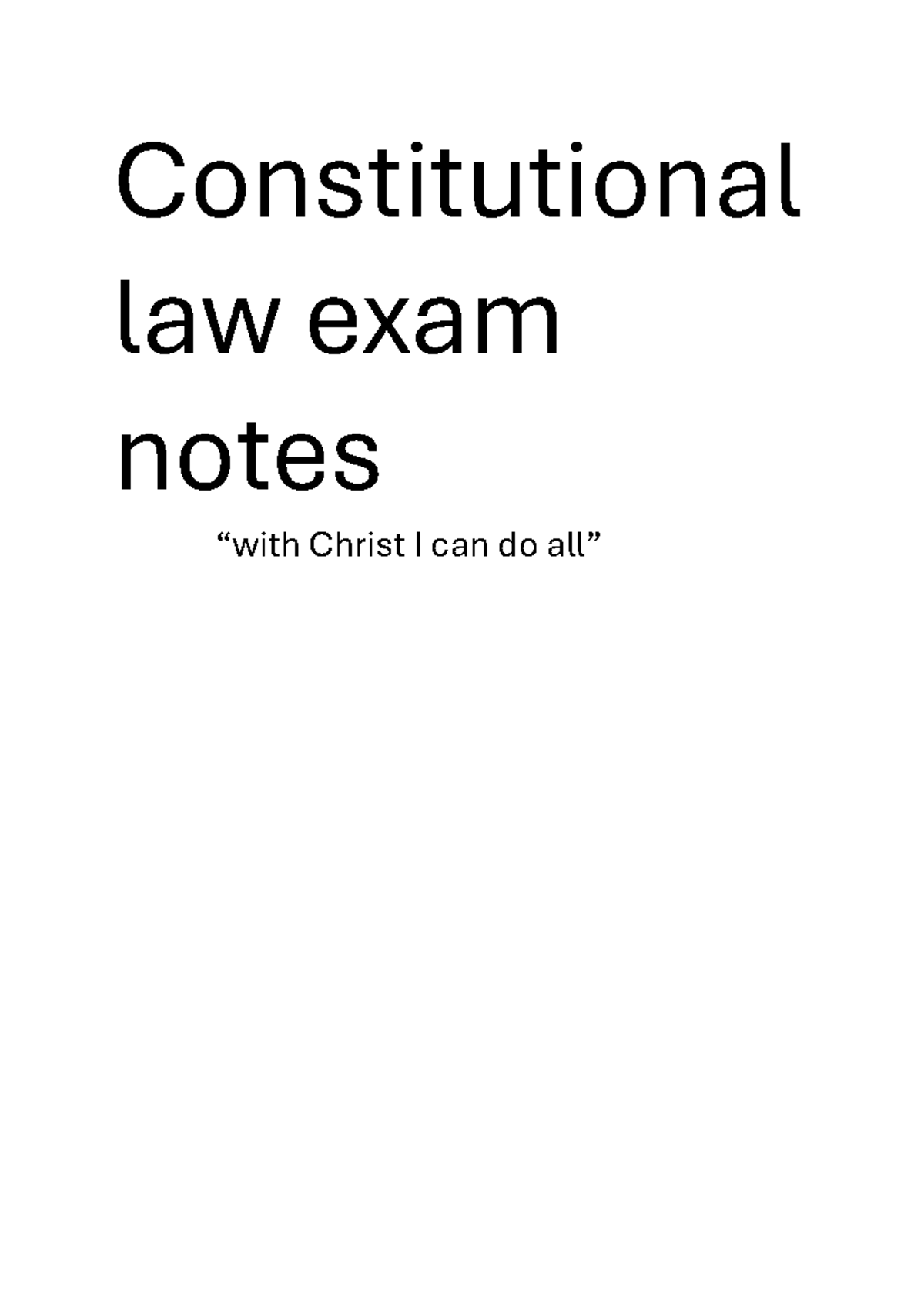 Constitutional Law Exam Notes: Key Principles & Case Studies - Studocu