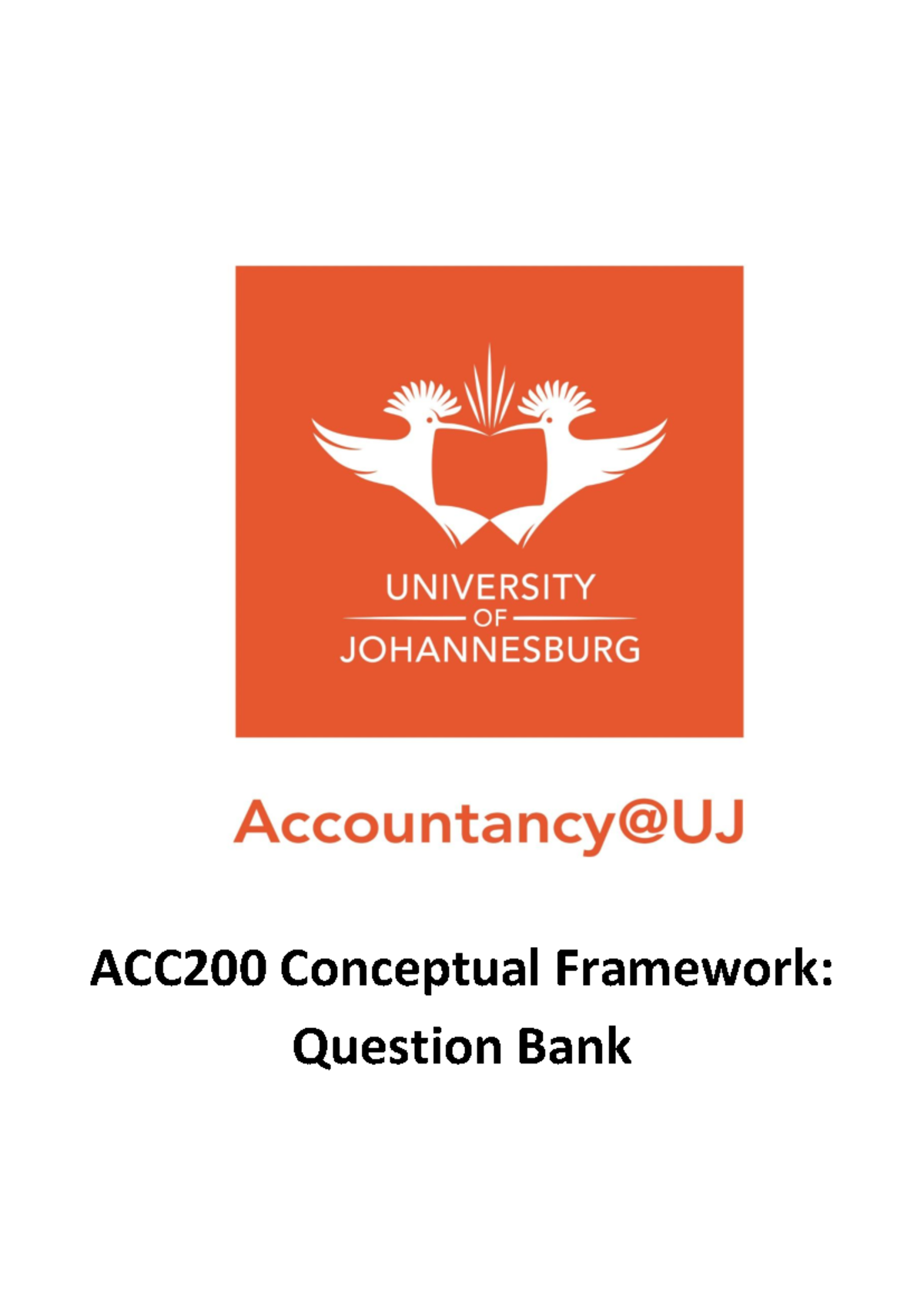 ACC200 Conceptual Framework: Exam Tips & Question Bank Guide - Studocu