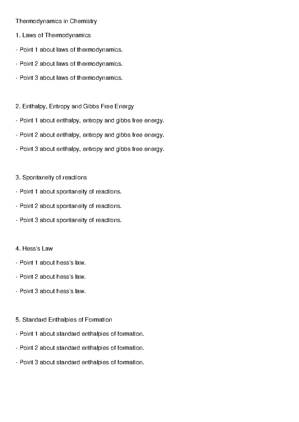 Chemistry Lecture Notes 1: Thermodynamics Overview - Studocu
