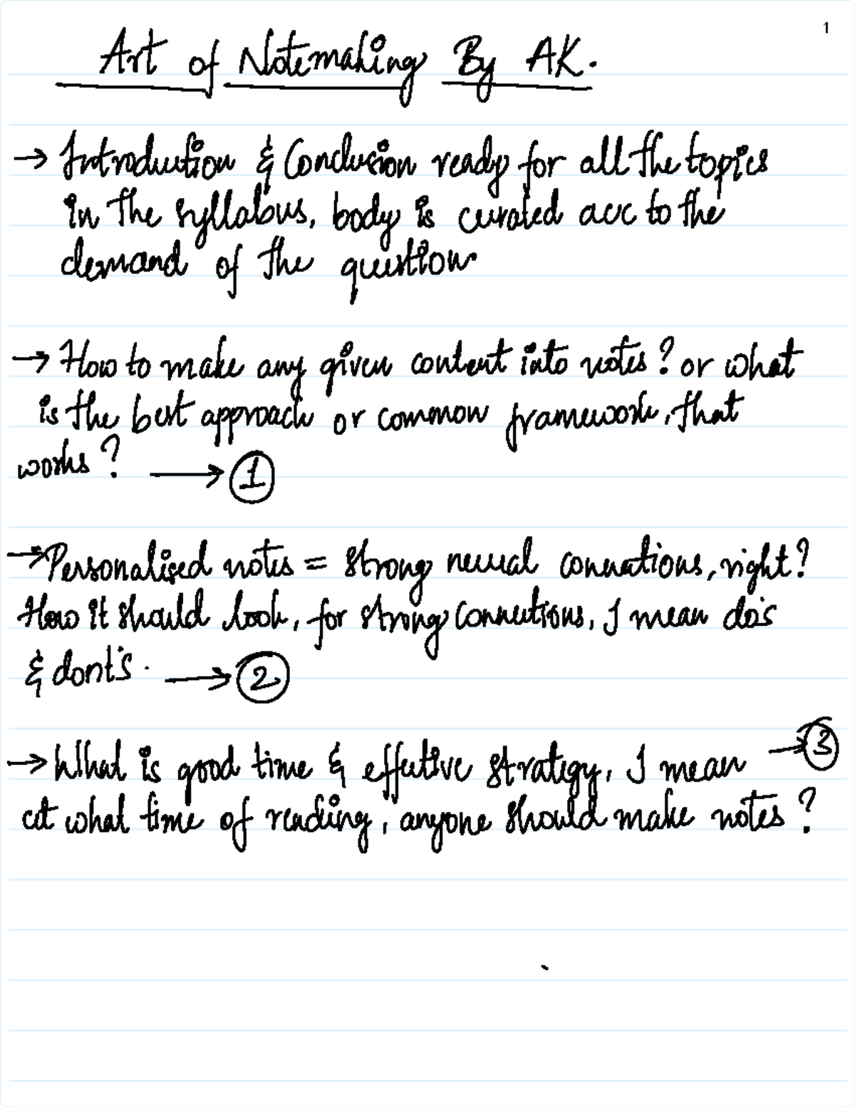 Art of Note Making: Strategies for Effective Study Techniques - Studocu