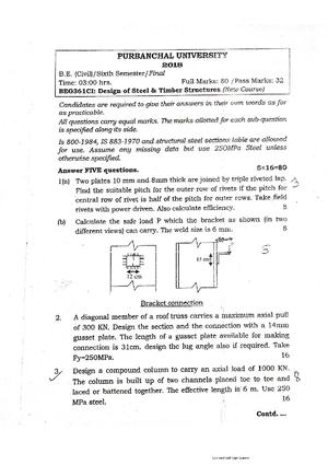BEG354CI: Structural Analysis Techniques - Exam Questions and Solutions ...