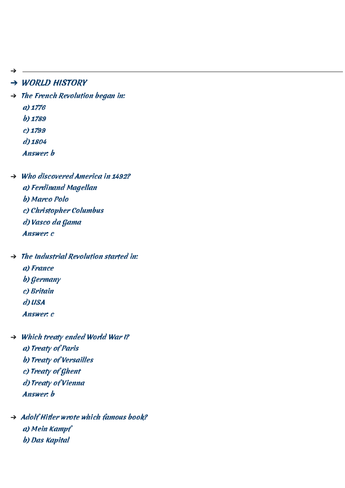 NDA History Chapter-Wise Notes for Exam Preparation 6 - WORLD HISTORY ...