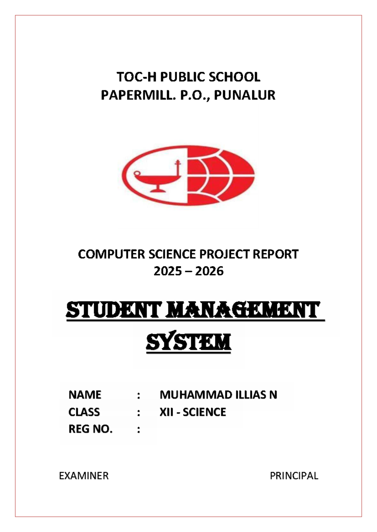 Computer Science Project Report: Student Management System (CS2025 ...