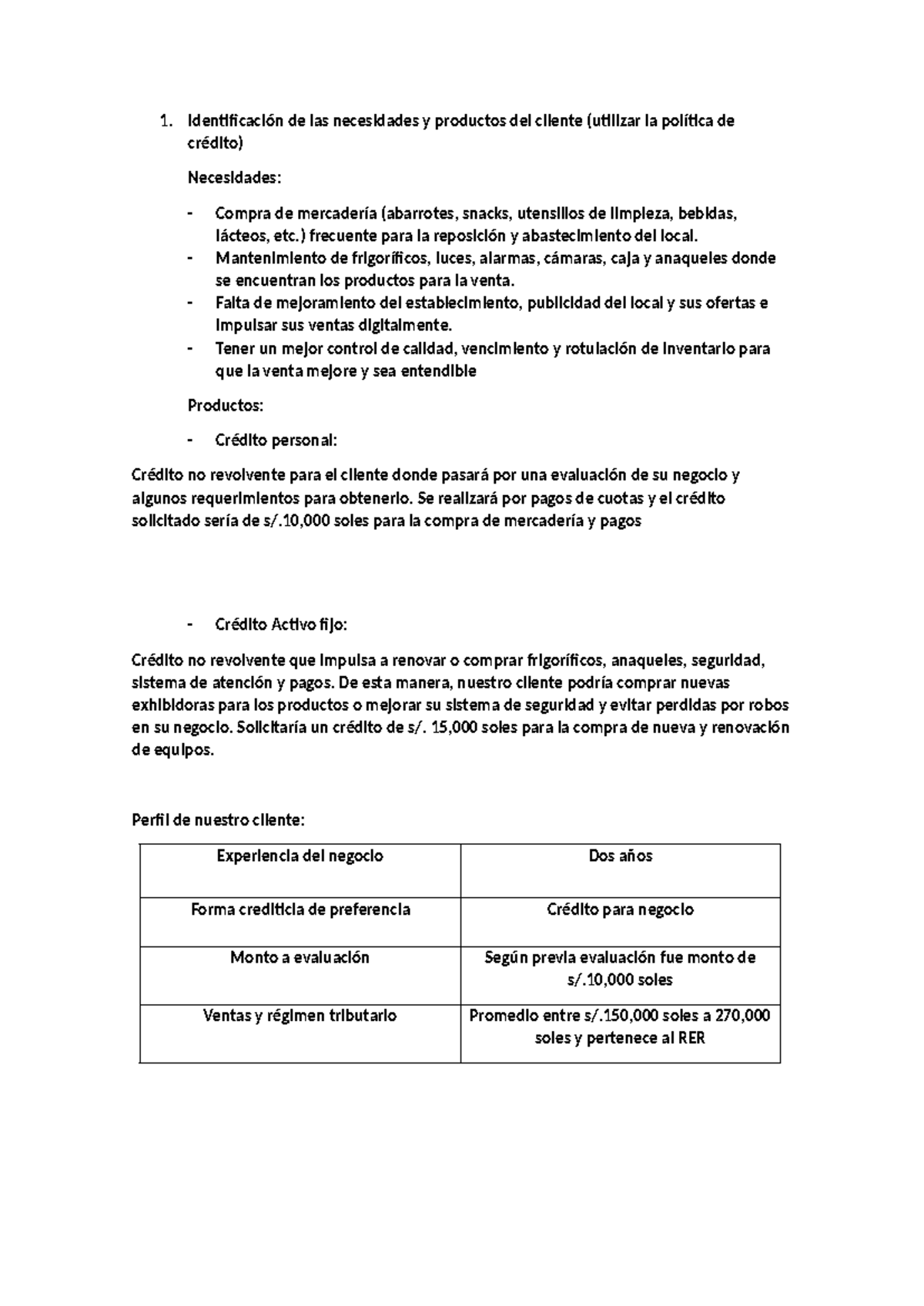 Aa1 evali preg 1 y2 - Dvaluacion - 1. Identificación de las necesidades ...