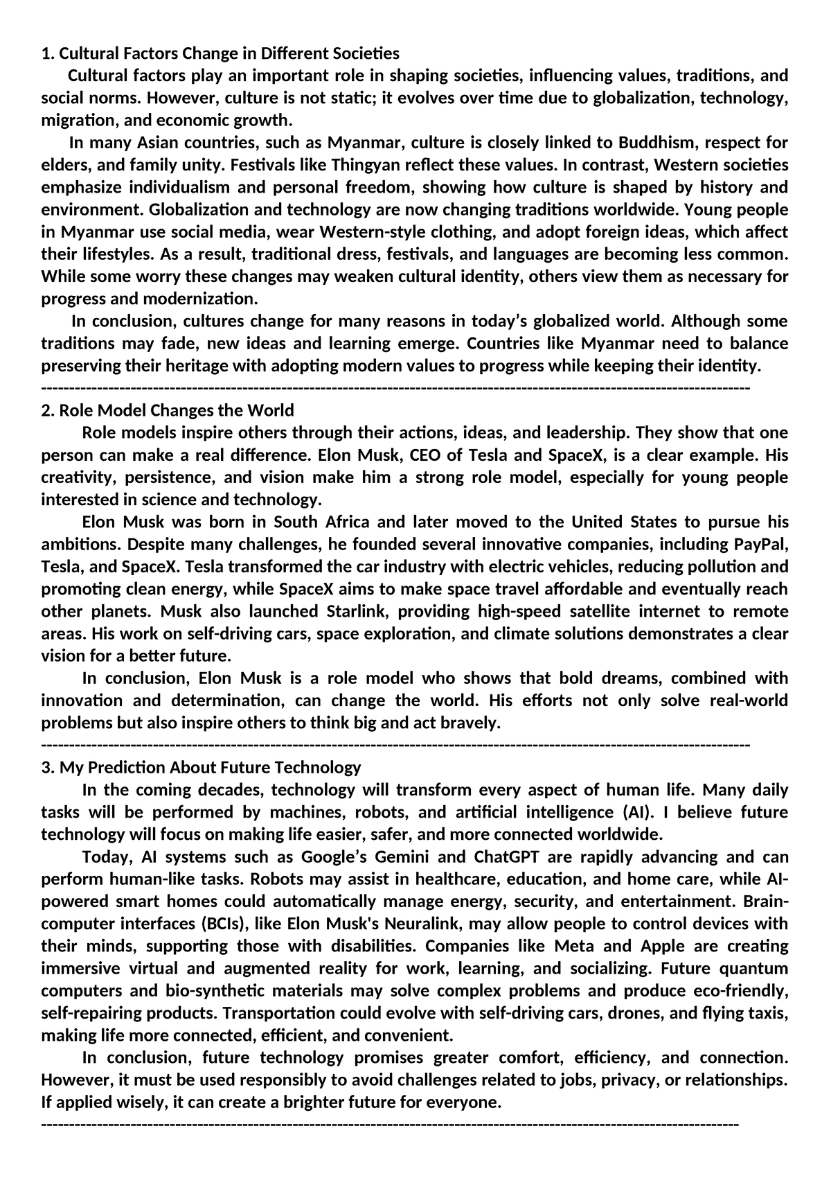 Cultural Changes and Future Tech Insights - Document 2 Notes - Studocu