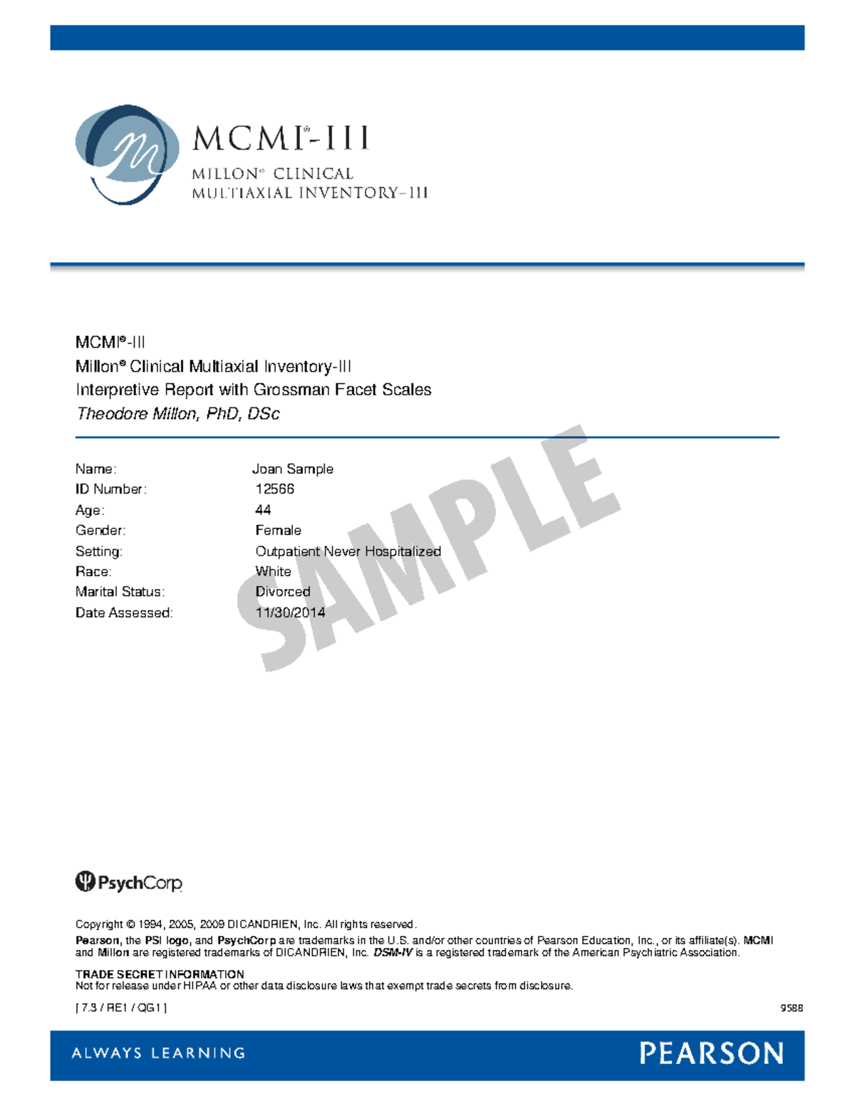 Mcmi-iii-interpretive-report-annotated - MCMI®-III Millon® Clinical ...