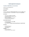 Mobile Application Development - MC25204 - Studocu