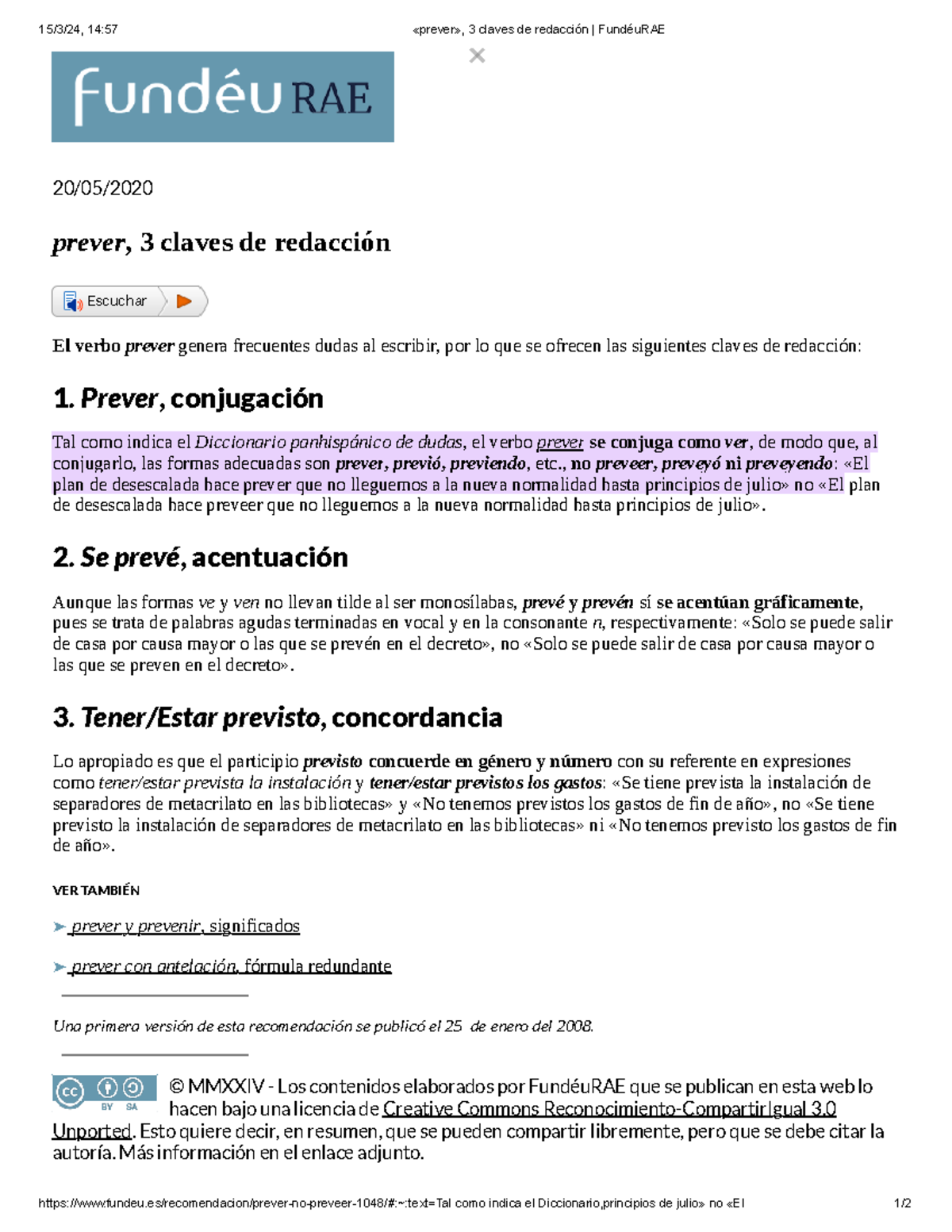 «Prever: 3 Claves de Redacción según Fundéu RAE para Escritura Clara ...