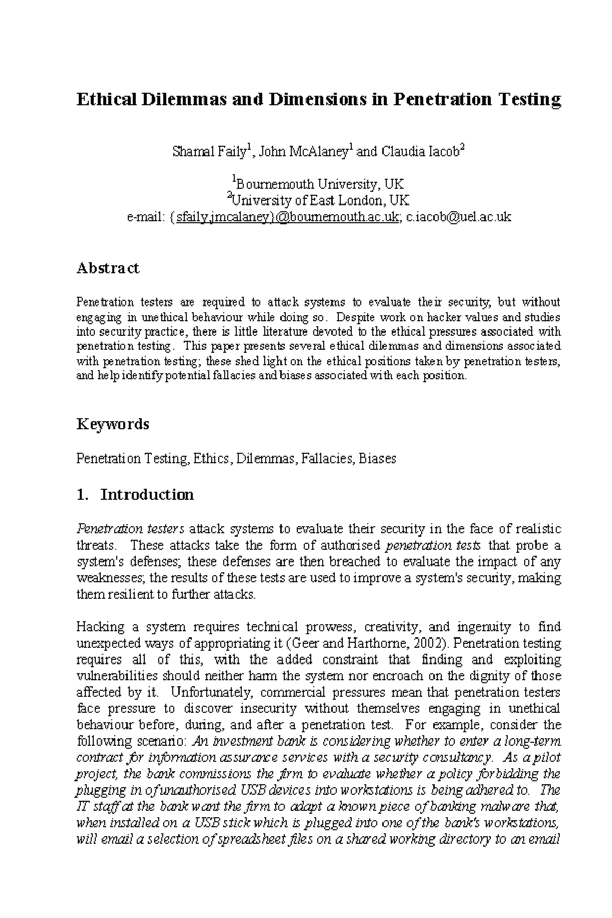 Ethical Dilemmas in Penetration Testing - Lecture Notes (Pentesting ...
