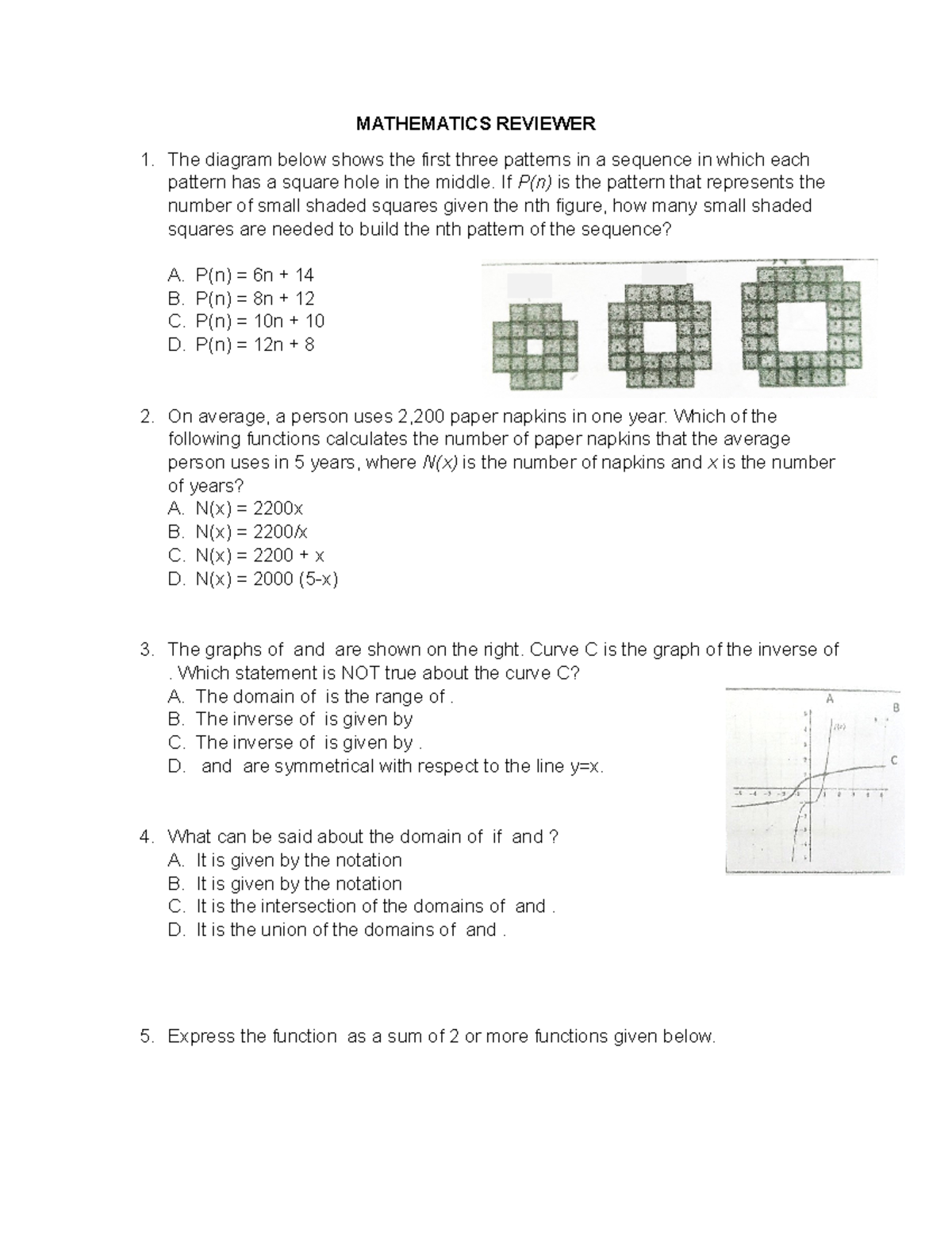 NAT Mathematics Reviewer: Comprehensive Exam Prep Guide - Studocu