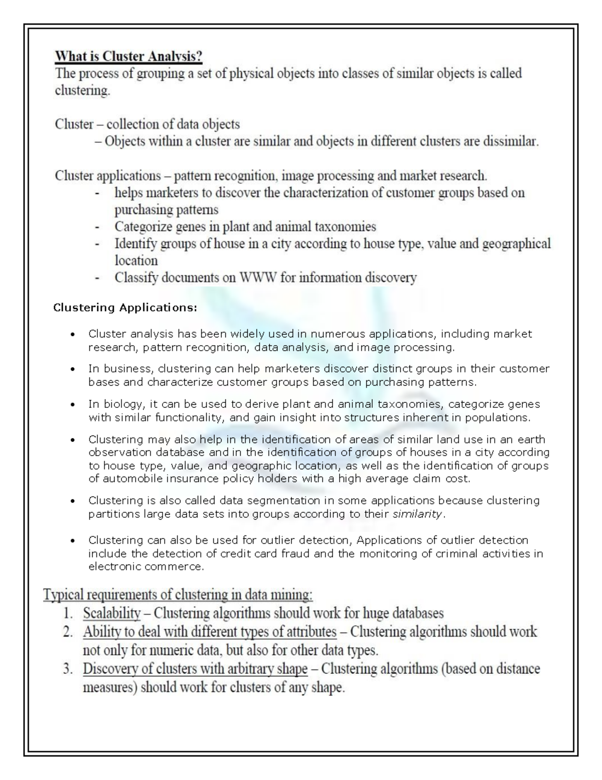Clustering Applications in Data Science: An Overview (DS101) - Studocu